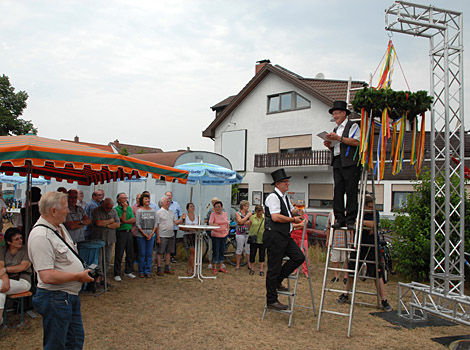 der Kerwekranz wurde das erst mal auf dem Siedlerfestplatz 